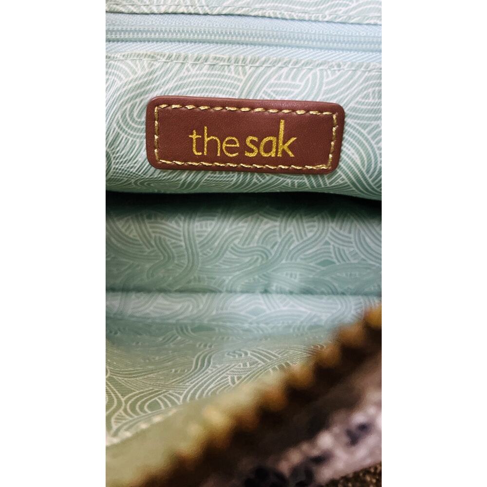 The Sak Playa Premium Vintage Finish Embossed Leather Crossbody Handbag - Picture 8 of 14